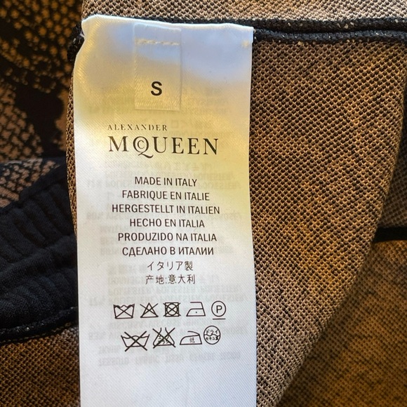 Alexander McQueen Black and Tan Animal Print Joggers S - Picture 8 of 10